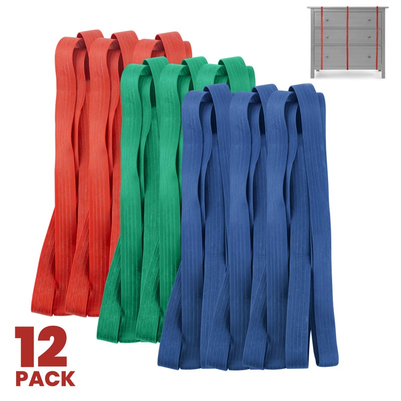 kitchentoolz 12 Pack Variety Extra Large Moving Rubber Bands for Furniture and Moving Blankets - Extra Strength Rubber Mover Bands - 42", 30" and 26" Length - Moving Supplies by Kitchentoolz - Image 2